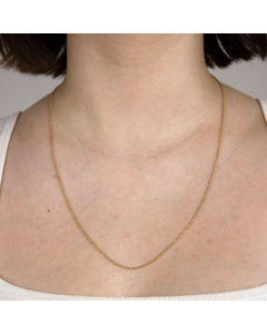 1,5 mm 750 - 18 Karat Gold  massive Goldkette Ankerkette rund 38/40/42/45/50/55/60 cm - elegante Goldkette Damen und Herren Juwelier Qualität - Made in Germany
