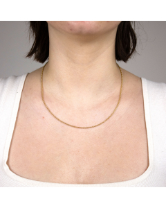 2,0 mm 60 cm 750 - 18 Karat Gold Halskette Ankerkette rund massiv Gold hochwertige Goldkette  8,4 g