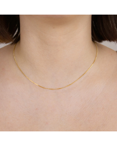 1,2 mm 750 - 18 Karat Gold  massive Goldkette Panzerkette 36/38/42/45/50/55/60 cm - elegante Goldkette Damen und Herren Juwelier Qualität - Made in Germany