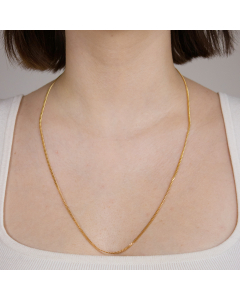 2,1 mm 750 - 18 Karat Gold  massive Goldkette Panzerkette 36/38/42/45/50/55/60 cm - elegante Goldkette Damen und Herren Juwelier Qualität - Made in Germany