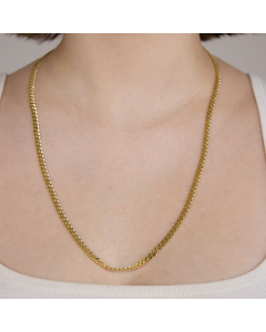 4,2 mm 750 - 18 Karat Gold  massive Goldkette Panzerkette 45/50/55/60/70 cm - elegante Goldkette Damen und Herren Juwelier Qualität - Made in Germany