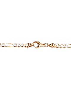 3,4 mm 750 - 18 Karat Gold Halskette Figarokette massiv Gold hochwertige Goldkette  - Länge nach Wahl