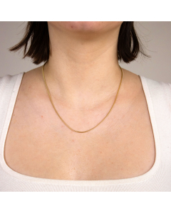 1,2 mm 40 cm 750 - 18 Karat Gelbgold Schlangenkette rund massiv Gold hochwertige Goldkette  4,3 g