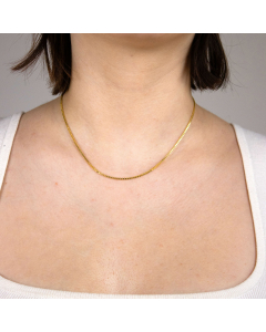 1,4 mm 42 cm 750 - 18 Karat Gold Halskette Venezianerkette massiv Gold hochwertige Goldkette  7,5 g