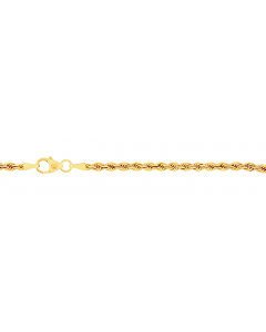 2,7 mm 19 cm 750 - 18 Karat Gold Armkette Kordelkette massiv Gold hochwertige Goldkette 1,7 g