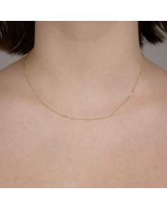 0,8 mm 38 cm 333 - 8 Karat Gold Halskette Panzerkette massiv Gold hochwertige Goldkette  0,9 g