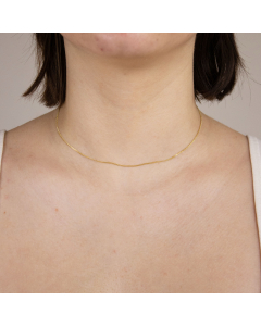 1,1 mm 55 cm 333 - 8 Karat Gold Halskette Panzerkette massiv Gold hochwertige Goldkette  1,7 g