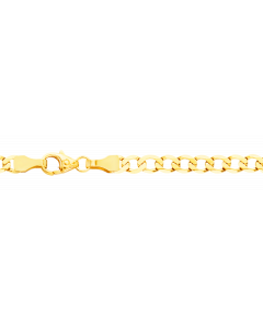 3,9 mm 21 cm 585 - 14 Karat Gold Armkette Panzerkette massiv Gold hochwertige Goldkette  4,4 g