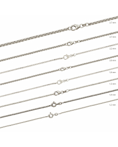 Edle massive Silberkette Venezianerkette Halskette aus 925 Sterlingsilber von höchster Qualität – Made in Germany
