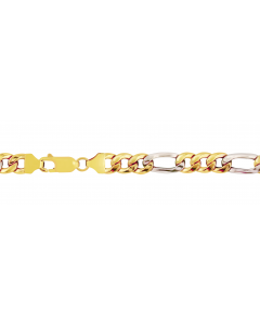 5,7 mm 21 cm 333 - 8 Karat Gelbgold Figarokette massiv Gold hochwertige Armkette 4,2 g