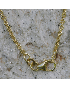 3,2 mm 18,5 cm 585 - 14 Karat Gelbgold Ankerkette rund massiv Gold hochwertige Armkette 11,4 g