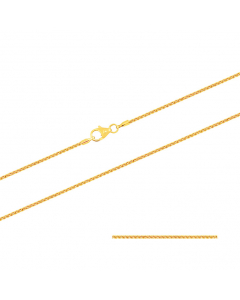 1,3 mm 36 cm 585 - 14 Karat Gelbgold Zopfkette massiv Gold hochwertige Halskette 2,5 g