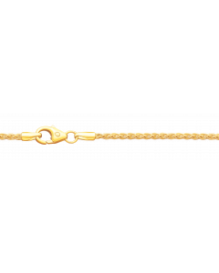 1,7 mm 18,5 cm 585 - 14 Karat Gelbgold Zopfkette massiv Gold hochwertige Armkette 2,2 g