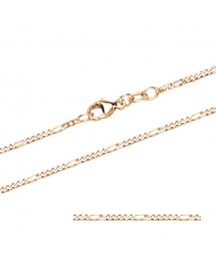1,5 mm750 - 18 Karat Gold Halskette Figarokette massiv Gold hochwertige Goldkette  - Länge nach Wahl