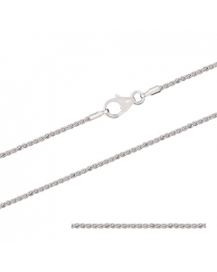 1,1 mm 42 cm 333 - 8 Karat Weißgold Zopfkette massiv Gold hochwertige Halskette 1,9 g