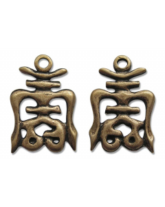 Shou-Symbol aus Bronze Anhänger Schmuck