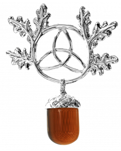 Anne Stokes Kristallhüter Triskel Eiche Anhänger Schmuck mit Kette - Lebensbaum , Pflanzen , Triskel - 33x41mm