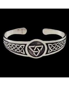 116.95 Armreif massiv Silber keltischer Knoten 24mm breit Armband Armkette 909-AS11 Armketten für Herren