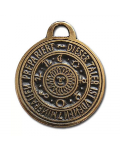 Astrophos - Sonnenamulett Anhänger Schmuck - Sonne - 25x30mm mit Halsband