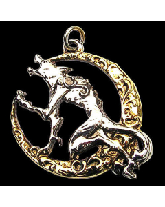 Lied des Lycan Anhänger Schmuck Briar Kinder der Nacht - Mond , Wolf Hund - 30x32mm