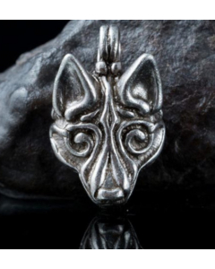 19.95 Wikingerwolf Fenrir Loki versilbert Zinn Schmuck Anhänger Vikings celt 909-CPE191 Wikinger Anhänger aus Silber