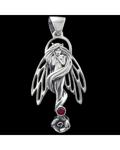 Engelelfe Schmuck Anhänger 925er Silber - Elfen Feen - 45x21mm