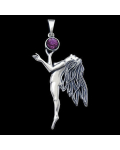 Elfen-Königstochter Schmuck Anhänger 925er Silber - Elfen Feen - 67x40mm