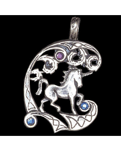 28.95 Einhorn Anhänger Schmuck Einhorn 43x32mm Wikinger Swarovski Kristalle 909-FI54 Wikinger Anhänger aus Silber