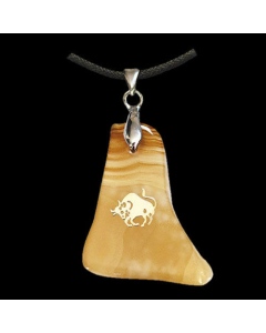 7.95 Achat-Sternzeichen Stier Anhänger Schmuck Höhe zwischen 3,5 und 5cm 909-HA02 Sternzeichen Anhänger