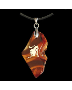 7.95 Achat-Sternzeichen Löwe Anhänger Schmuck Höhe zwischen 3,5 und 5cm 909-HA05 Sternzeichen Anhänger