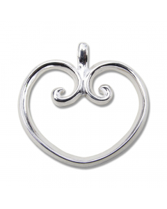 Perfektes Herz Schmuck Anhänger 925er Silber - sonstige Symbole - 34x32mm