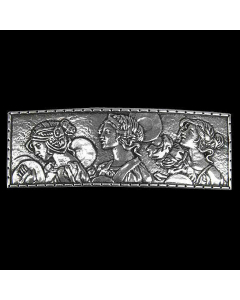 Haarspange Lady-Parade Schmuck Hartzinn 8,8cm x 3cm Handgegossen Haarklammer