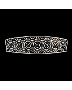 Haarspange Spiralen Hartzinn Schmuck Haarklammer Handgegossen 2,2 x 8,3 cm
