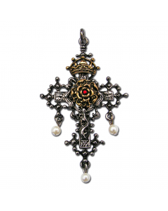 Rosenkreuz von Hampton Court Anhänger Schätze von Albion von Briar - 34x54mm