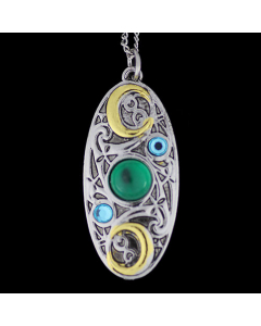 Mond-Schild Mythische Kelten  Knoten Schmuck Anhänger Amulett Talisman