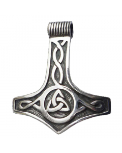 Thors Hammer Schmuck Anhänger 925er Silber - Thorhammer - 37x42 mm