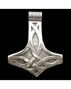 Thors Hammer Schmuck Anhänger 925er Silber - Thorhammer - 38x45 mm