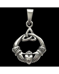 Claddagh Schmuck Anhänger 925er Silber 21x28mm