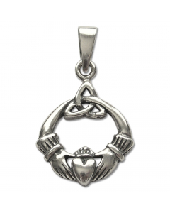 Claddagh Schmuck Anhänger 925er Silber 21x28mm