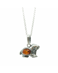 Sternzeichen Anhänger mit Erbskette 925er Silber Bernstein Schmuck