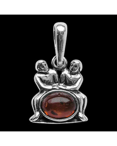 16.95 Sternzeichen Zwillinge Schmuck Anhänger 925er Silber Zodiac 22x13mm 909-T03 Sternzeichen Anhänger