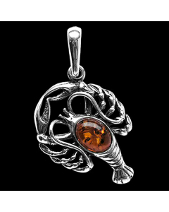 Sternzeichen Krebs Schmuck Anhänger 925er Silber - Zodiac - 32x20mm