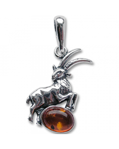 Sternzeichen Steinbock Schmuck Anhänger 925er Silber - Zodiac - 30x15mm