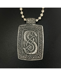 15.95 Schlangen von Urnes Schmuck Anhänger - Wikinger - 36x22mm 909-V10-Schlangen Wikinger Anhänger aus Silber