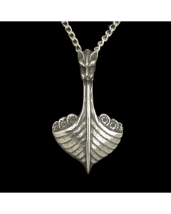 15.95 Drachenboot Schmuck Anhänger - Drachen , Wikinger - 41x23mm 909-V11-Drachenboot Wikinger Anhänger aus Silber