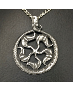 15.95 Sonnenrad Schmuck Anhänger - Sonne , Wikinger - 39x30mm 909-V12-Sonnenrad Wikinger Anhänger aus Silber