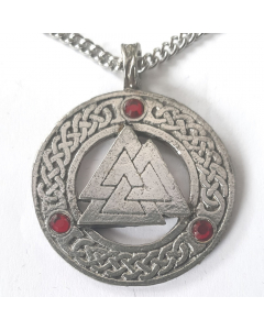 Valknutr groß Amulett  Odin 925er Silber Talisman: 37 mm