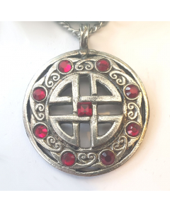 Schildknoten groß Amulett  Thor Schutzsymbol 925er Silber Talisman: 37 mm