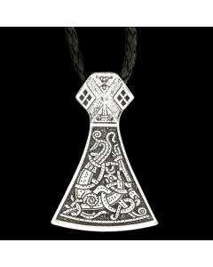 Axt Anhänger Schmuck Wikinger Zinn Viking mit Band Wikinger Axt Zinn