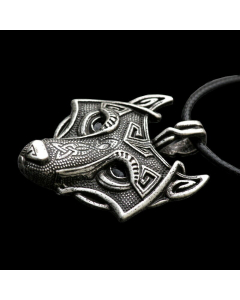 Wikinger Kelten Schmuck Anhänger Zinn Wolf